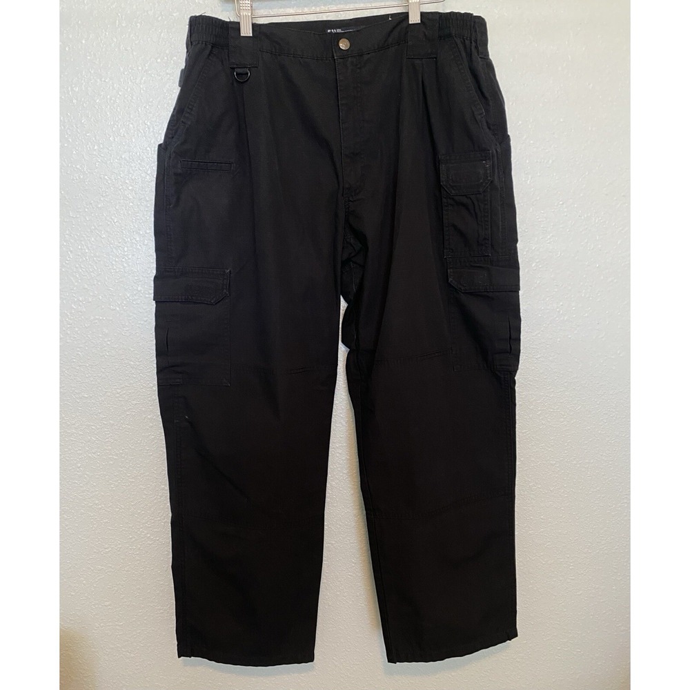 5.11 Tactical Cargo Pant Men 40 Black Hike Canvas Ripstop Utility Work